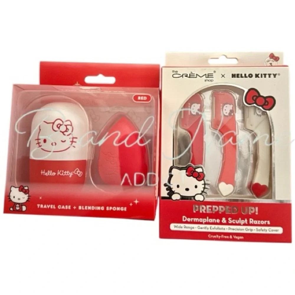 PRICE IS FIRM - Hello Kitty Blending Sponge, Case, & Prepped Up Dermaplane Set